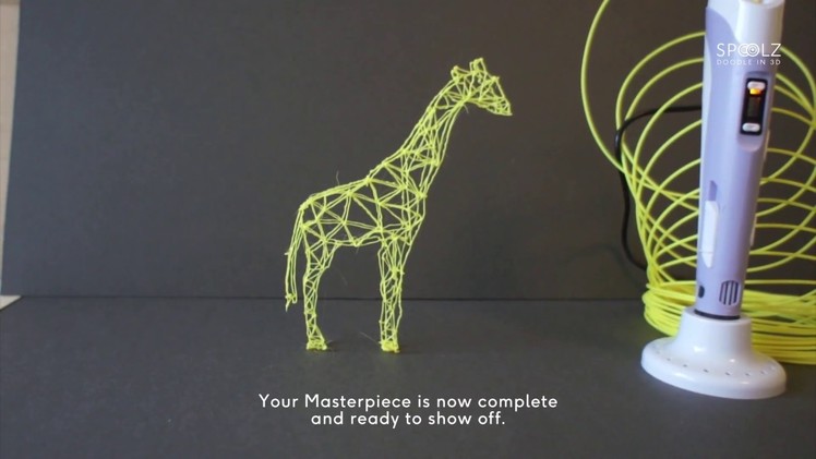 How to make a 3D Giraffe using a 3D Pen. Download a FREE STENCIL EBOOK. Link in description.
