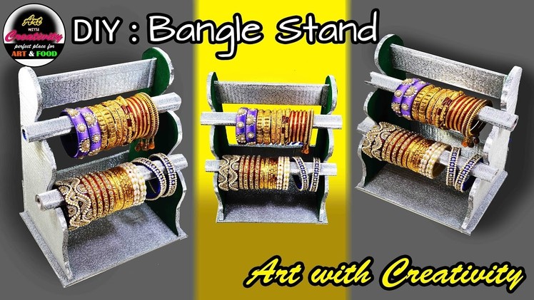 HOW TO : make a bangle stand | Best out of waste | DIY | Art with Creativity 188