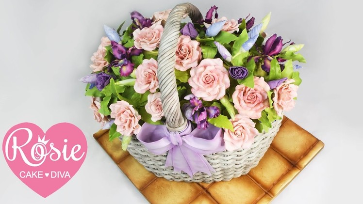 How to make a Basket of Flowers Cake
