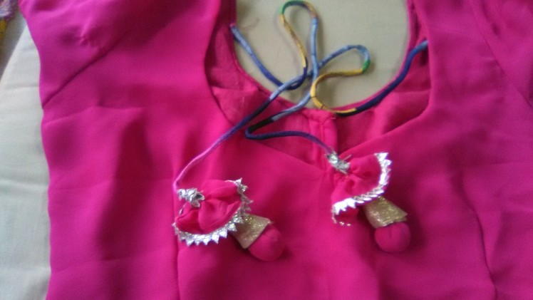 How to make  a blouse matching latkan