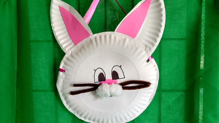 HOW TO MAKE a BUNNY BASKET from paper plates in 15 minutes. Thrifty and cute!