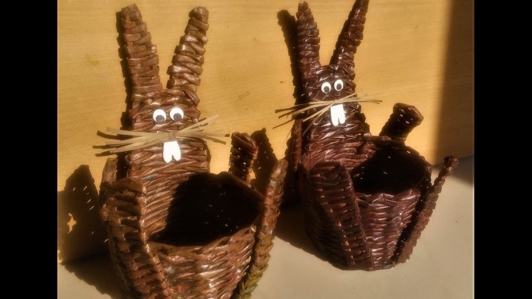 How To Make A Bunny Basket with Newspaper