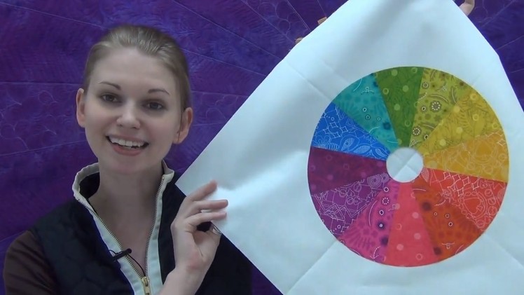 How to Make a Color Wheel Quilt Block - Beginner Quilting Tutorial with Leah Day