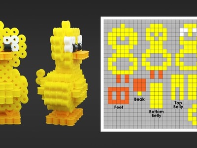How To Make A Cute Perler Bead 3D Duck