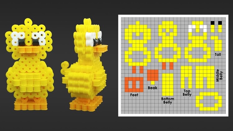 How To Make A Cute Perler Bead 3D Duck