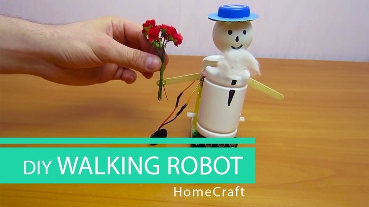 How to make a mini WALKING ROBOT. HomeCraft