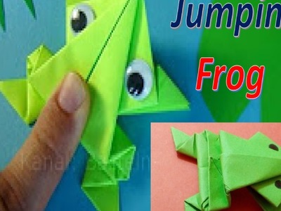 How to make a paper frog that jumps high and far-Origami jumping frog.