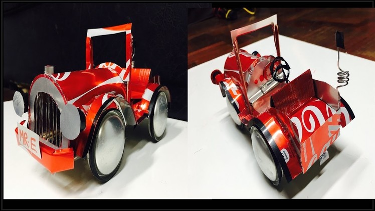 How to make a toy car(VINTAGE) out of coca cola can.