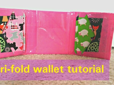 How to make a tri fold wallet out of duct tape