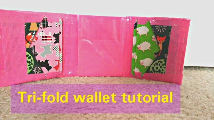 How to make a tri fold wallet out of duct tape