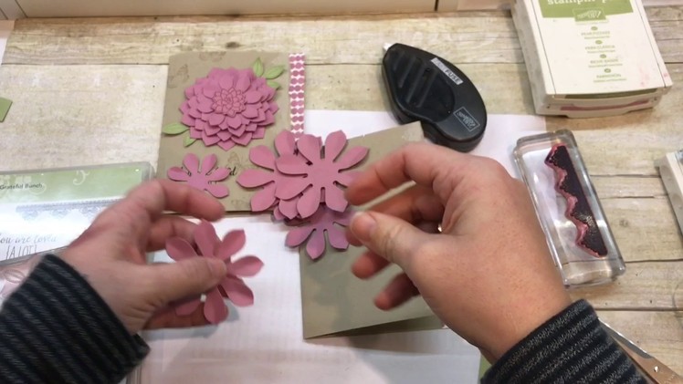 How to make a vintage Oh So Succulent Card.Grateful Bunch Card
