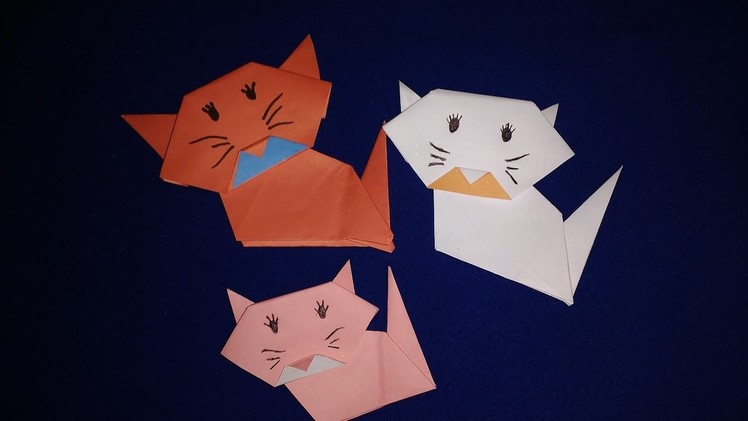How To Make An Origami Cat Face Step By Step - Easy Origami Cat With DIY Pepar - Life Hack 720P HD