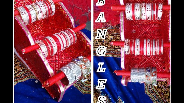 How to make bangle stand at home . . .v simple design