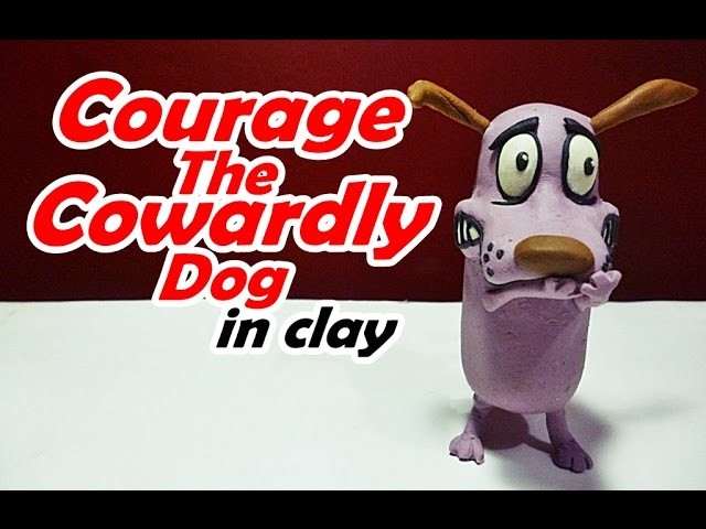 How to make Courage the Cowardly Dog in clay - Como hacer a Coraje el Perro cobarde de plastilina