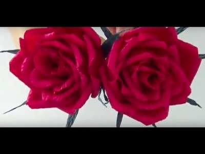 HOW TO MAKE CREPE PAPER ROSES