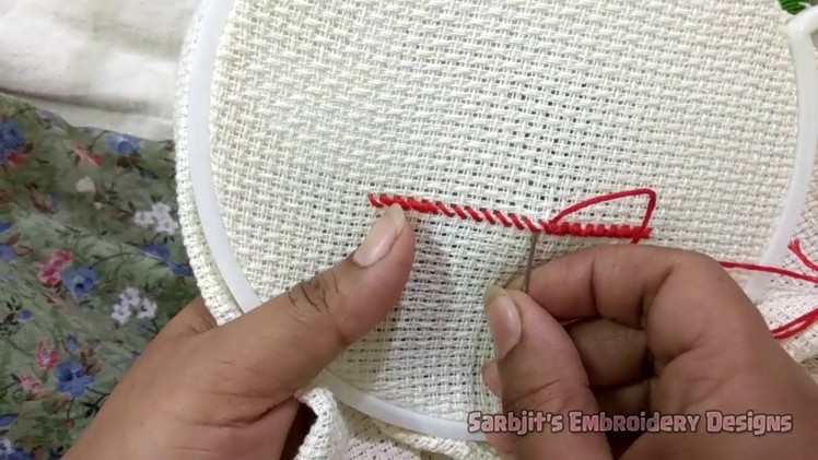 How to make Cross Stitch |Tutorial In Hindi | Sarbjit's Embroidery Designs