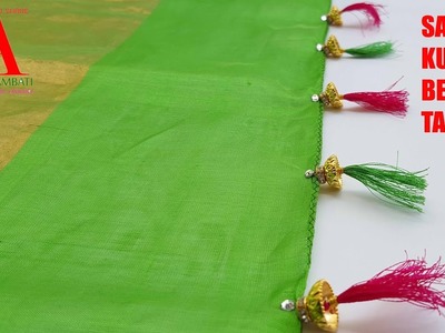 How to make Designer silk thread Saree Kuchu | Bell Tassel Saree Kuchu | DIY