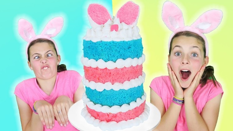How To Make Easter Bunny Giant Layer Cake w. Chef Ava | Jumbo Marshmallow Sprinkles Cake Decorating
