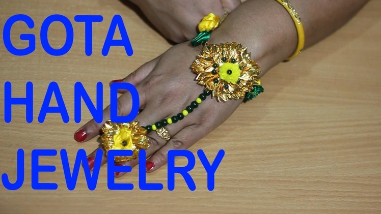 HOW TO MAKE GOTA JEWELRY FOR HAND.HAND HARNESS | TUTORIAL | DO IT YOURSELF JEWELLERY