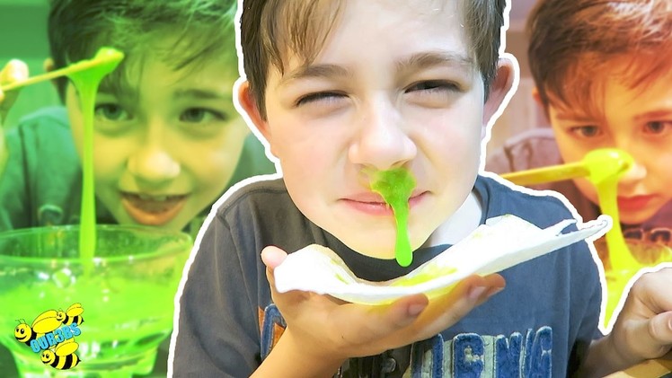 HOW TO MAKE GREEN SLIME SNOT EASY ONLY 2 INGREDIENTS NO GLUE NO BORAX NO STARCH