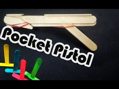 How to make Mini Pocket Pistol  Popsicle Sticks Wooden Gun Gear Lab