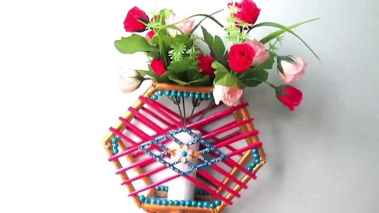 How To Make Newspaper  Flower Vase | DIY newspaper crafts || Best out of Waste || diy