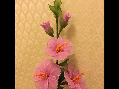 How to make nylon stocking flowers - Hibiscus