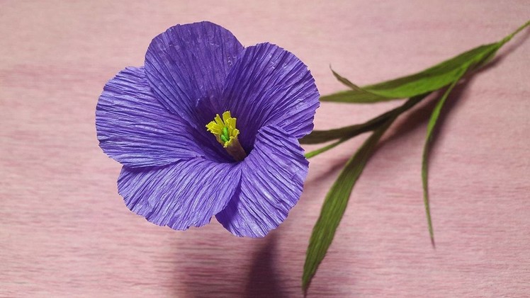 How to Make Purple Tuberose Paper flowers - Flower Making of Crepe Paper - Paper Flower Tutorial