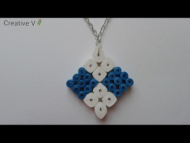 How to Make Quilling Paper Pendant. Tutorial