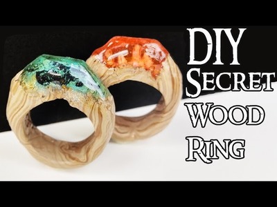 HOW TO MAKE SECRET WOOD RINGS (NO POWER TOOLS)  Tutorial polymer clay resin craft diy
