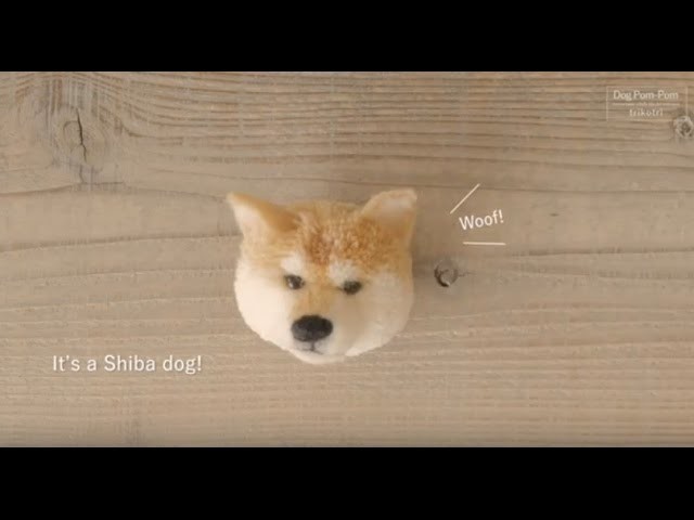 How to make Shiba dog pom-pom (English sub)