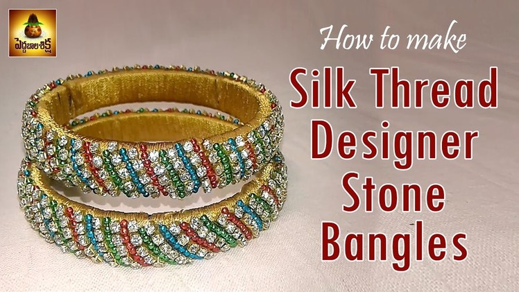 How to Make Silk Thread Designer || Stone Bangles || DIY || at Home ||