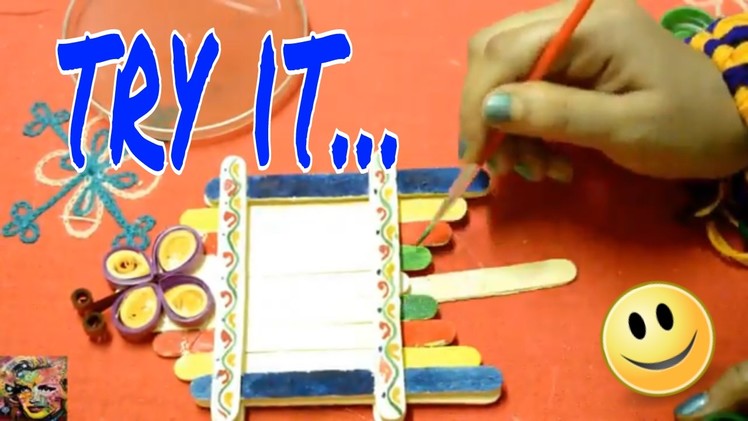 How to make Simple & Colorful Photo Frame || Popsicle Stick Photo Frame ||  Ice Cream Photo Frame