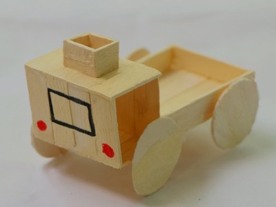 How to Make Wooden Truck Using Popsicle Stick