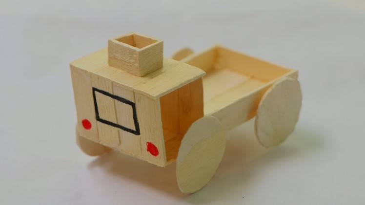 How to Make Wooden Truck Using Popsicle Stick