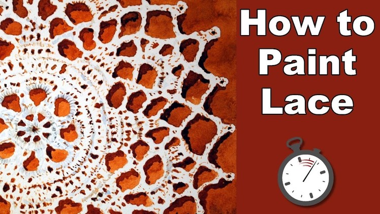 How to Paint Lace in Watercolor Time Lapse