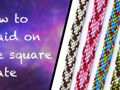 How to use the kumihimo square plate to make flat braid