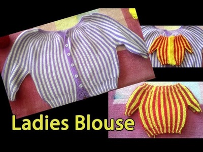 Ladies Blouse in different style  hindi knitting ( लेडीज ब्लाउज )