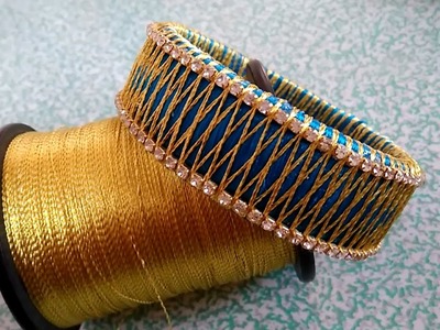 Making of Designer Bangle With Silk Thread || How To Make Silk Thread Bangle Tutorial