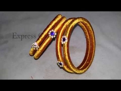 Making silk thread bangles | How to make silk thread bangles at home Easy Way | DIY