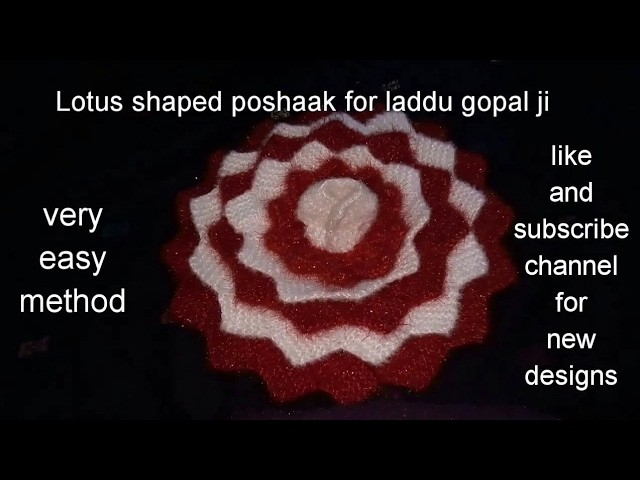 Part 2.2.how to make​. Lotus.shape.dress.poshak.for.laddu gopal. kanha ji.Bal gopal."hare Krishna"