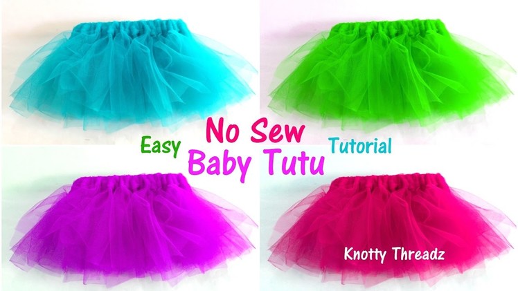 Tutu Skirts | How to make a No Sew Tutu for Babies | Easy | Pretty | Tutorial | Knotty Threadz