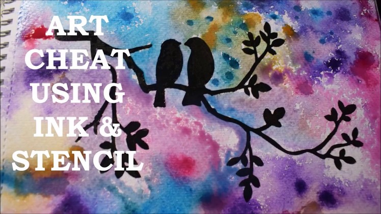 Art Cheat | How To Stencil | Tutorial | Paint | Love Birds | Silhouette | Technique | Jasvir Kambo
