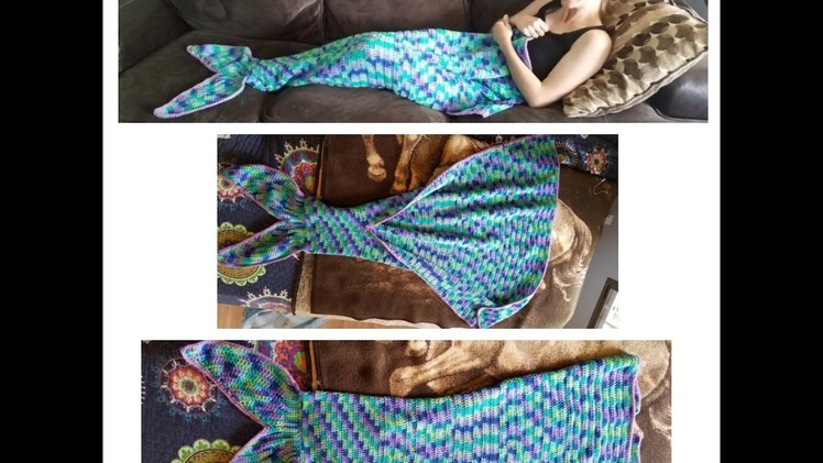 Crochet full size mermaid tail tutorial