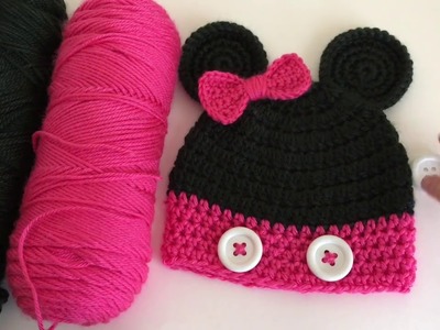 Crochet Minnie Mouse Hat Tutorial