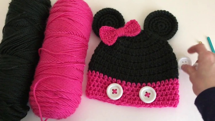 Crochet Minnie Mouse Hat Tutorial