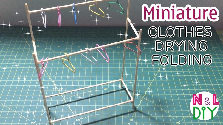 DIY Miniature Clothes Drying Folding | How to make a Clothes Drying Folding for Dollhouse