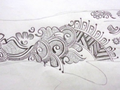 Draw Nice Mehndi On Paper By Latest Mehndi