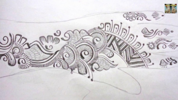 Draw Nice Mehndi On Paper By Latest Mehndi