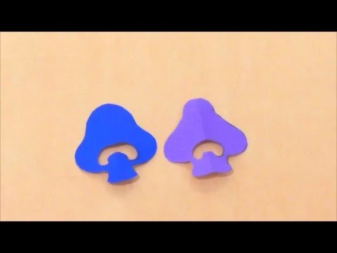 Easy Paper Cutting - How to Make Mushroom 简单手工剪紙 蘑菇 簡単切り紙  キノコです
